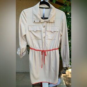 Kensie Tan Button down dress